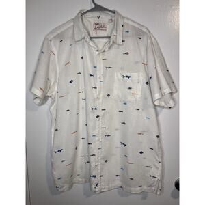 Kahala Men’s Shirt Size Large Vintage Tropical Linen Cotton